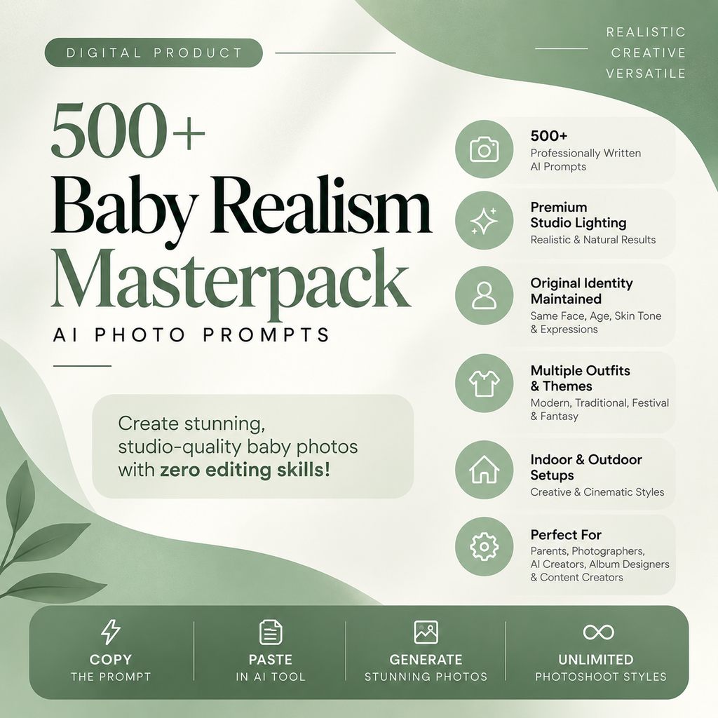 Baby Realism Masterpack – 500+ AI Photo Prompts