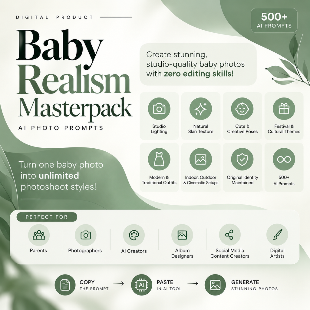 Baby Realism Masterpack – 500+ AI Photo Prompts