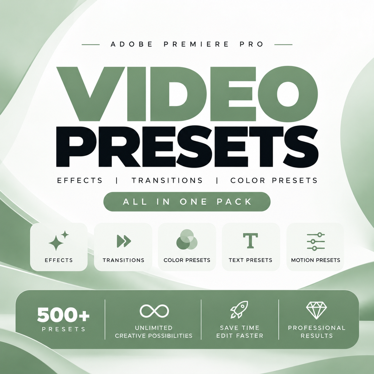 Adobe Premiere Pro Video Presets – 100+ Effects, Transitions & Color Presets