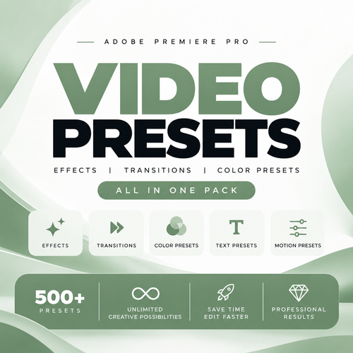 Adobe Premiere Pro Video Presets – 100+ Effects, Transitions & Color Presets